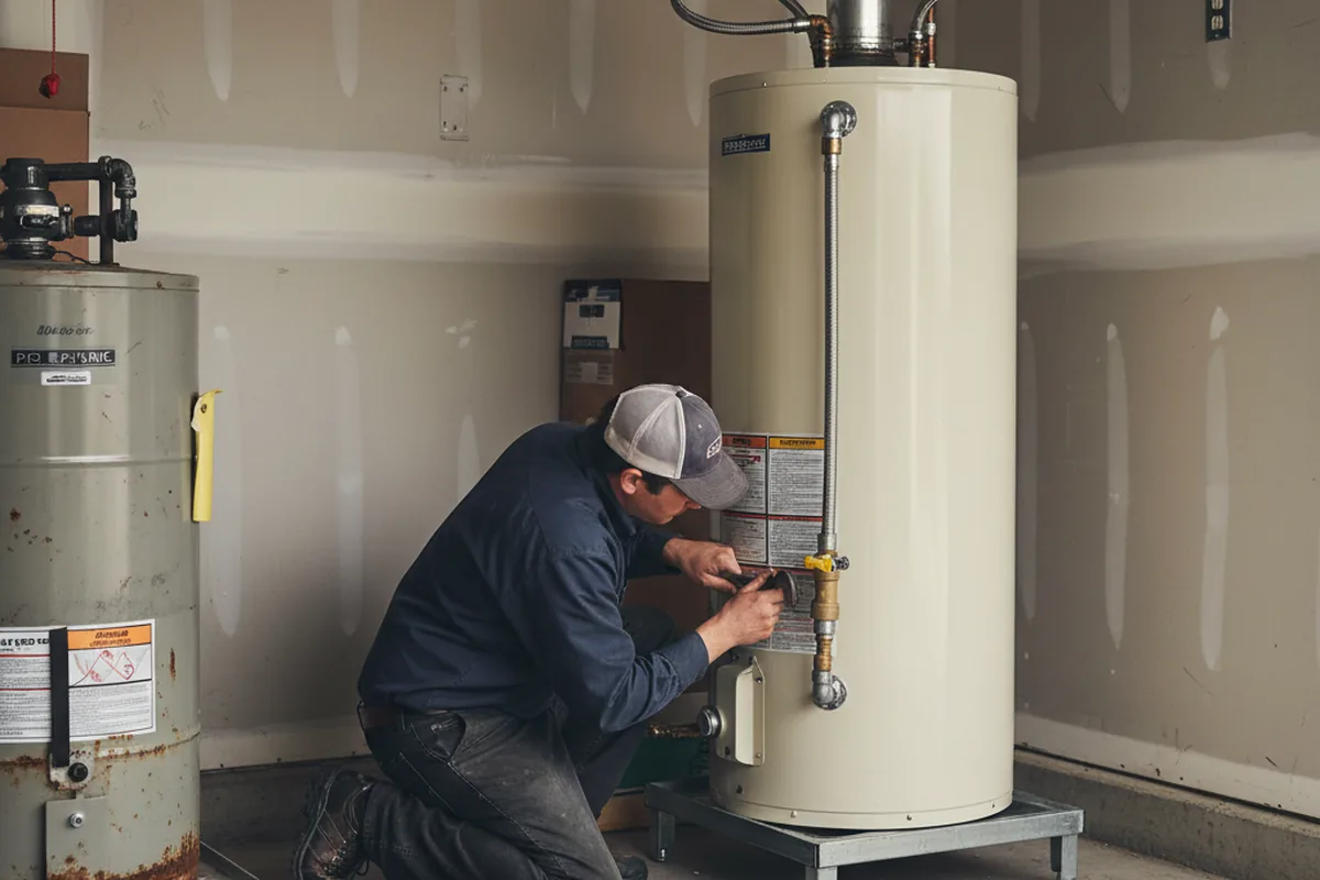 Water heater and shutoff valve replacement in Forestport
